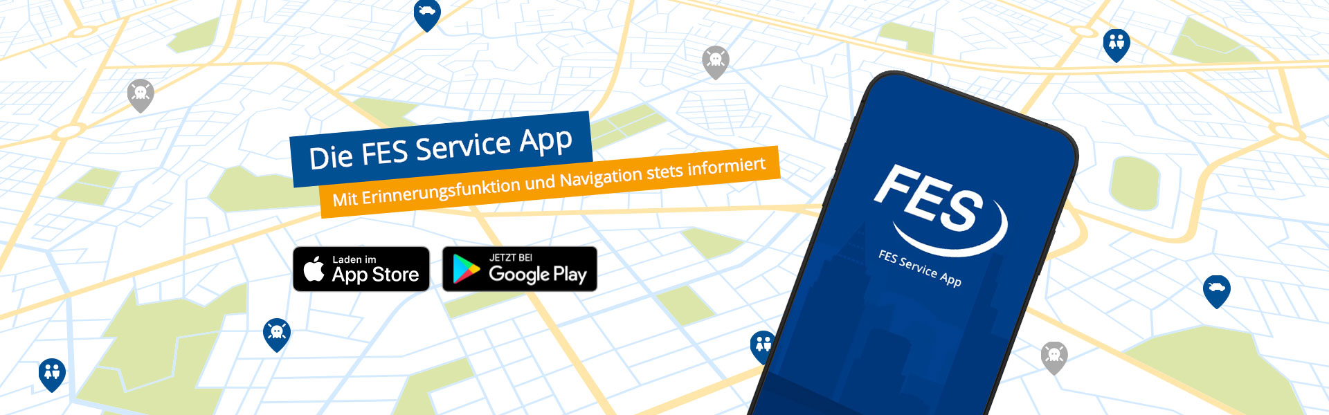 Die FES Service App – Mit Erinnerungsfunktion und Navigation stets informiert